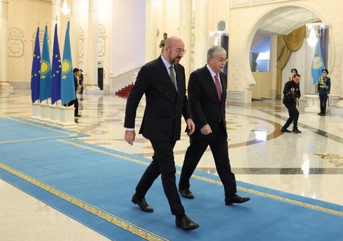 Şarl Mişel Qazaxıstan Prezidenti ilə görüşüb