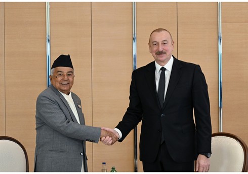 İlham Əliyev Nepal Prezidenti ilə görüşüb