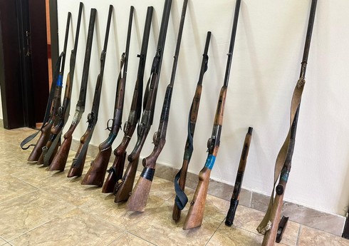 Ağcabədidə vətəndaşlardan odlu silahlar təhvil götürülüb