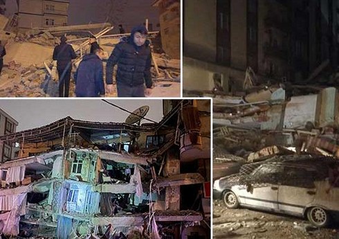 Adanada zəlzələdə 17 və 14 mərtəbəli iki bina tamamilə dağılıb