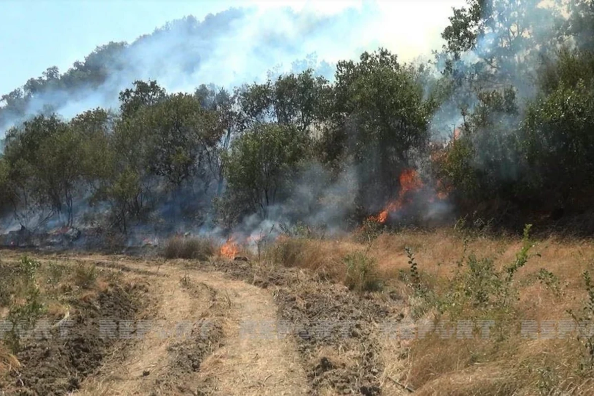 Ağdamın Kəngərli kəndində açıq ərazidə yanğın başlayıb