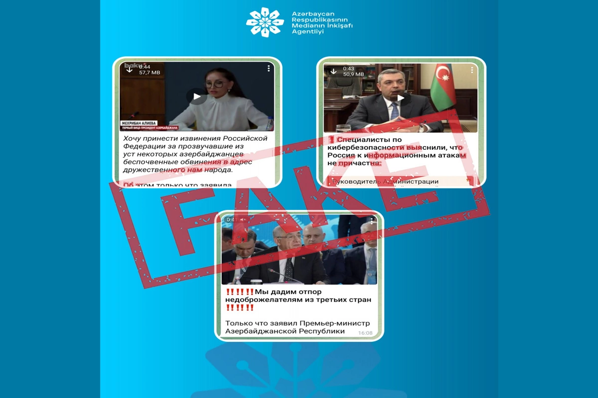 Azərbaycanın bir sıra dövlət xadimləri adından saxta açıqlamalar yayılıb