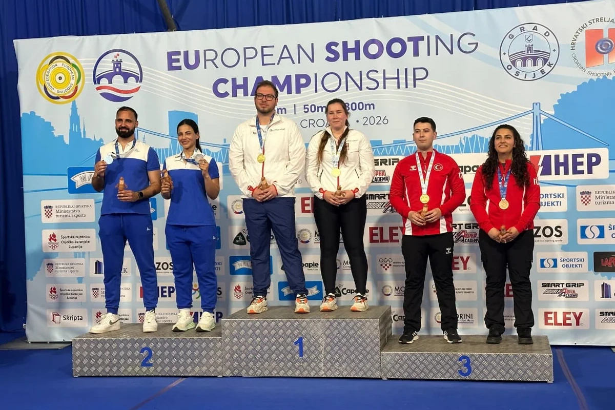 Azərbaycanın güllə atıcıları Avropa çempionatında gümüş medal qazanıblar