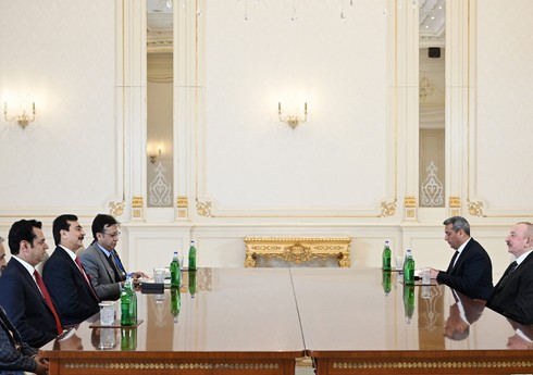 Azərbaycan Prezidenti İlham Əliyev Pakistan Senatının sədrini qəbul edib