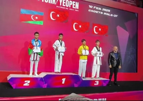 Azərbaycan taekvondoçusu Türkiyədəki beynəlxalq turnirdə gümüş medal qazanıb
