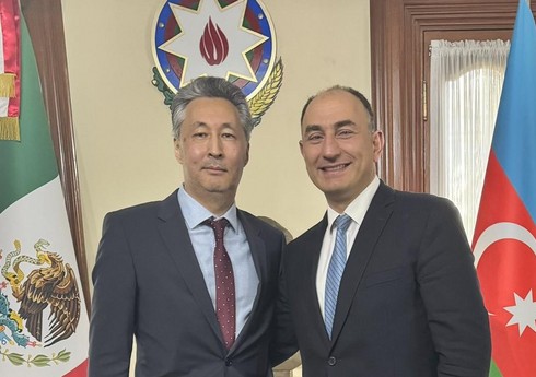 Azərbaycanın Meksikadakı səfiri qazaxıstanlı həmkarı ilə görüşüb