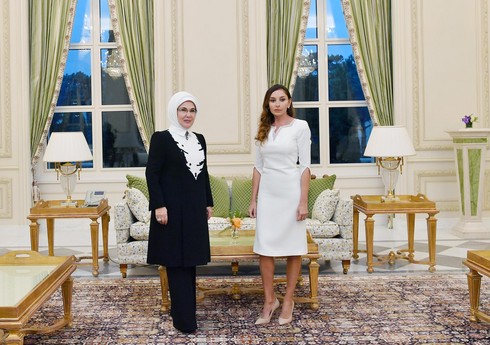 Azərbaycanın və Türkiyənin birinci xanımları Bakıdakı DOST İnklüziv İnkişaf və Yaradıcılıq Mərkəzi ilə tanış olublar - YENİLƏNİB