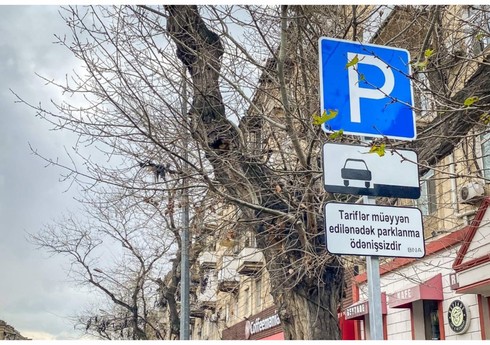 Bakıda 1400 manat dəyərində parklanma lövhələri oğurlanıb