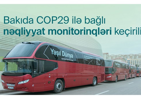 Bakıda COP29-a məxsus xüsusi avtomobillərin hərəkəti test edilir