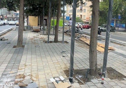 Bakıda qanunsuz quraşdırılan metal konstruksiyalar sökülüb