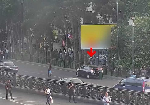 Bakıda sürücü diqqətsizliyi qəzaya səbəb olub - VİDEO