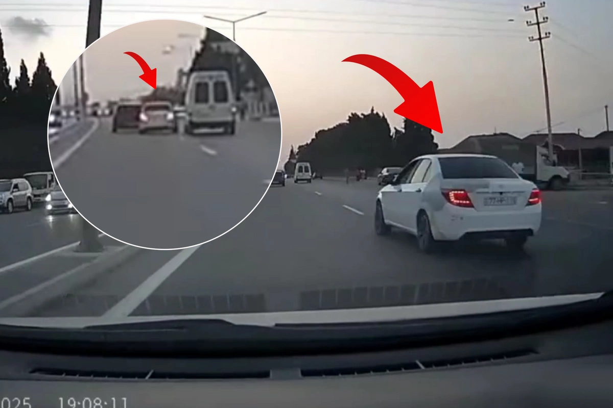 Bakı-Şamaxı yolunda sürücüdən təhlükəli MANEVRLƏR