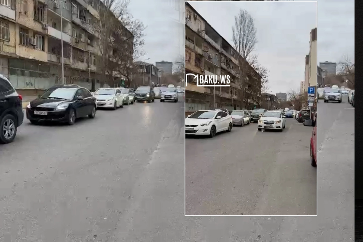 Bakıda bu yolda sürücülər kütləvi şəkildə maşınlarını 