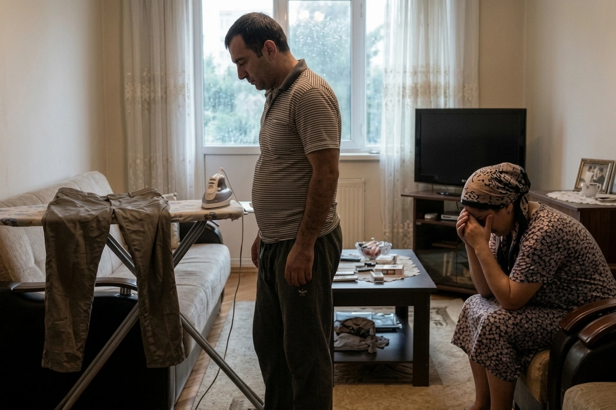 Bakıda kişi şalvarını ütüləməyən arvadını döydü