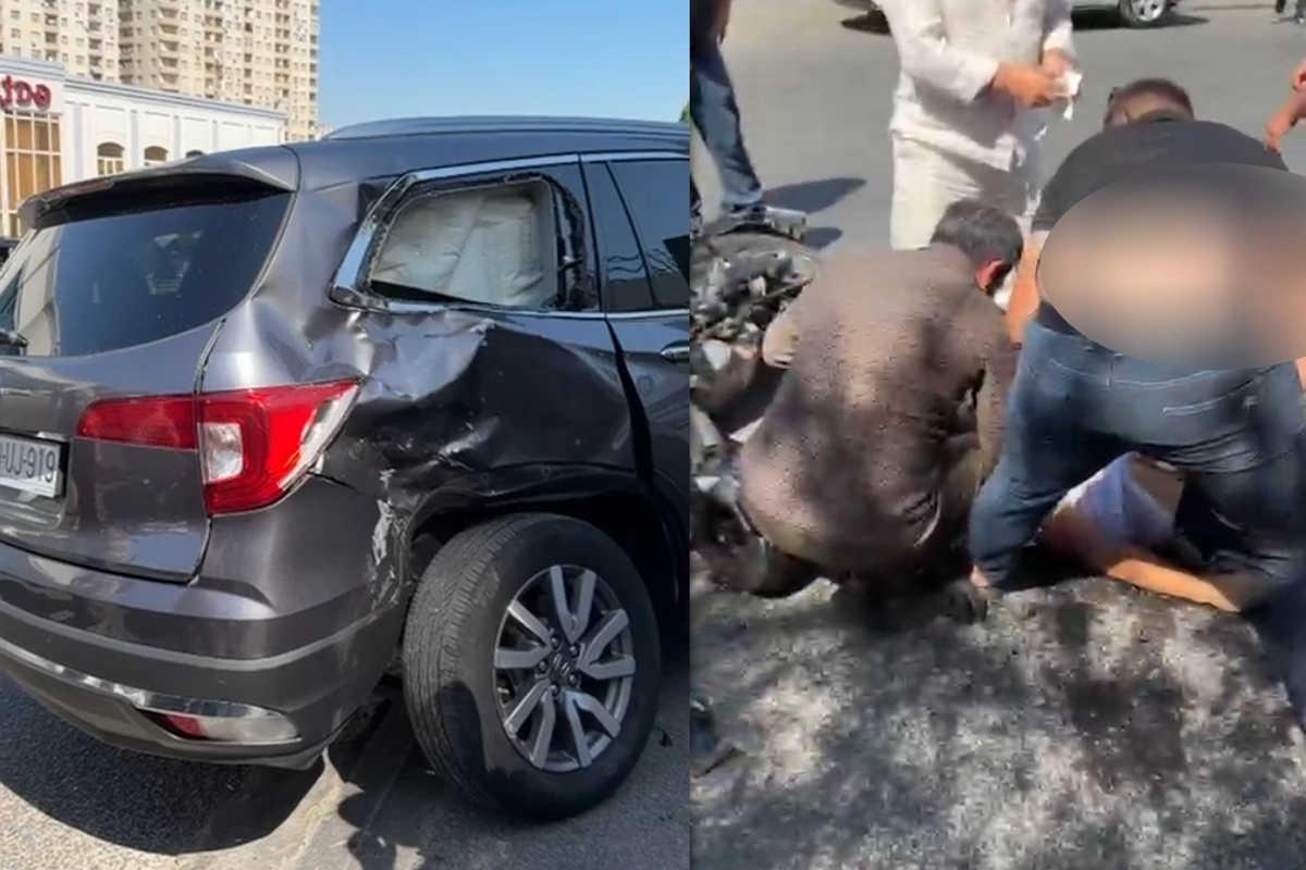 Bakıda motosikletlə minik maşını toqquşub - 22 yaşlı oğlan xəsarət alıb Bakıda motosikletlə minik maşını toqquşub - 22 yaşlı oğlan xəsarət alıb