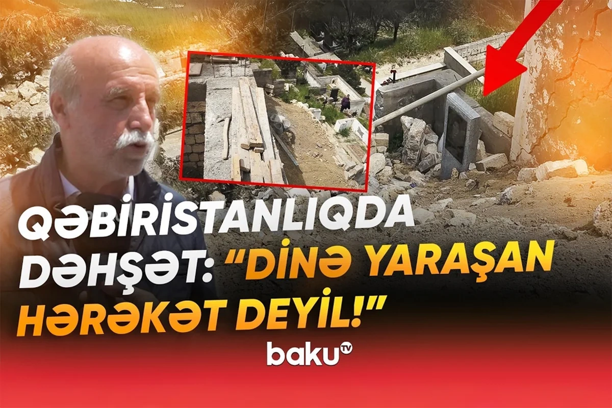 Bakıda qəbiristanlıqda DƏHŞƏT: Üçmərtəbəli ev tikdilər, qəbirlər dağıntılar altında qaldI