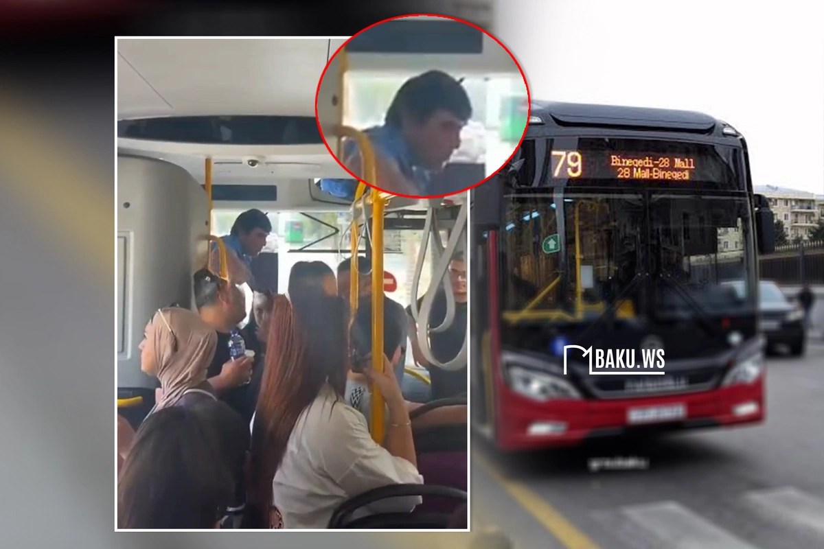 Bakıda sürücü sərnişinləri avtobusdan düşürdü: 