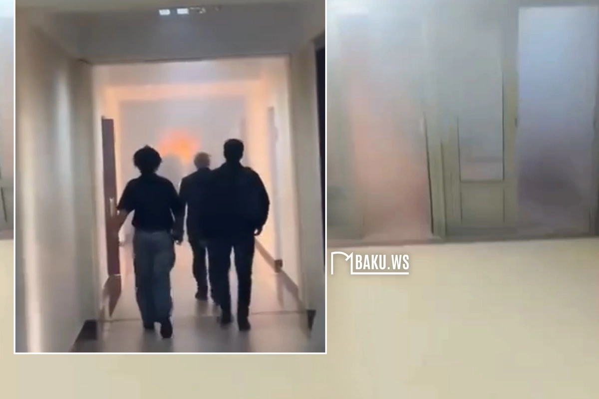 Bakıda universitet binasına YANĞIN