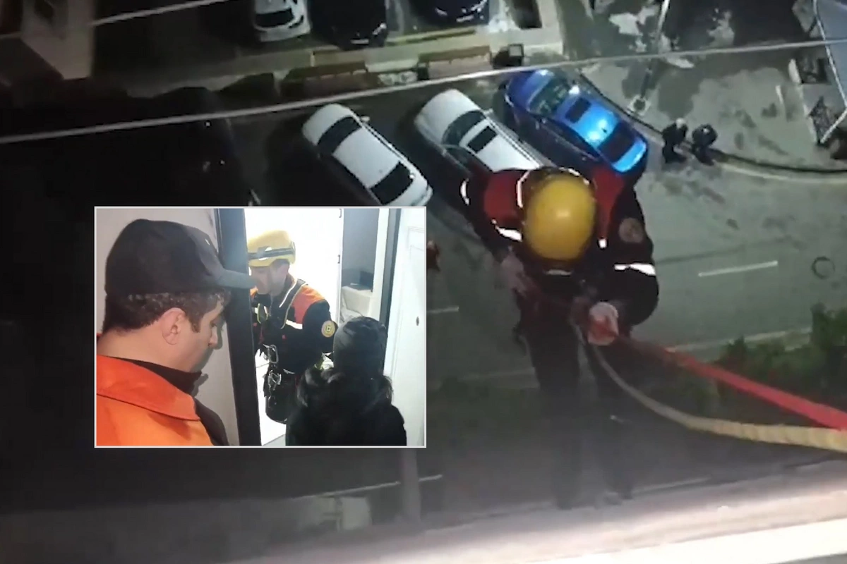 Bakıda yeniyetmə alpinist ləvazimatlarının köməyi ilə xilas edildi