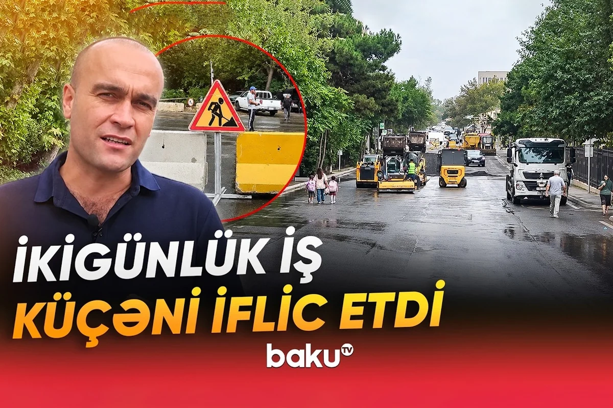 Bakıda yol təmiri sürücüləri çətin vəziyyətə saldı: 