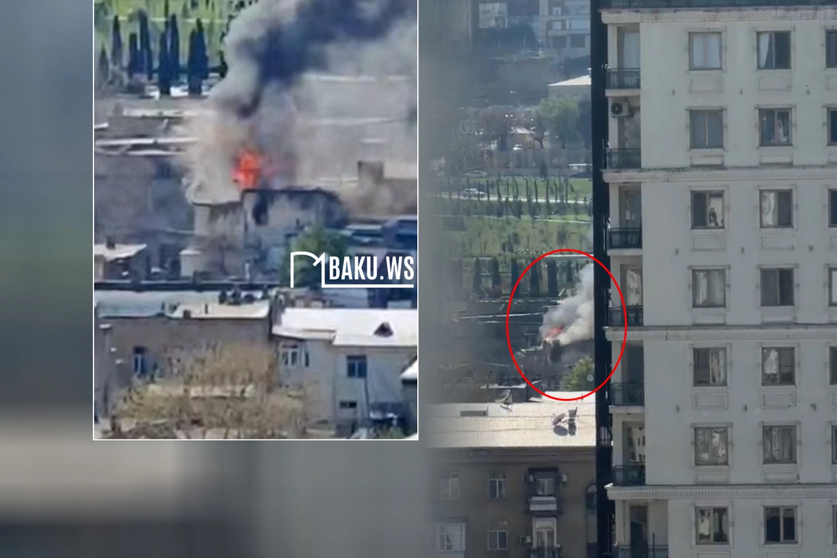 Bakının mərkəzində yanğın BAŞLAYIB