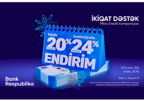 “Bank Respublika” “İkiqat Dəstək” mikro kredit kampaniyasına start verir!
