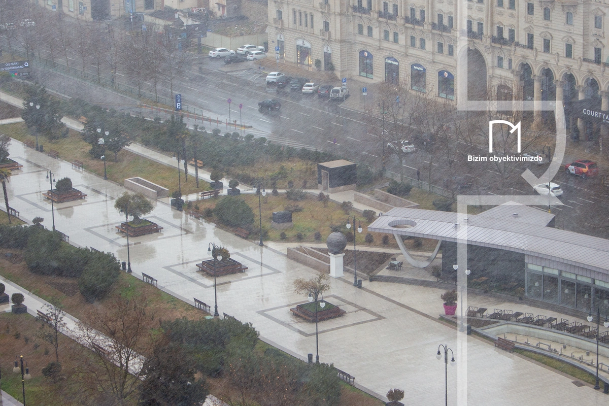 Bəzi rayonlara qar yağır, külək güclənir  - FAKTİKİ HAVA