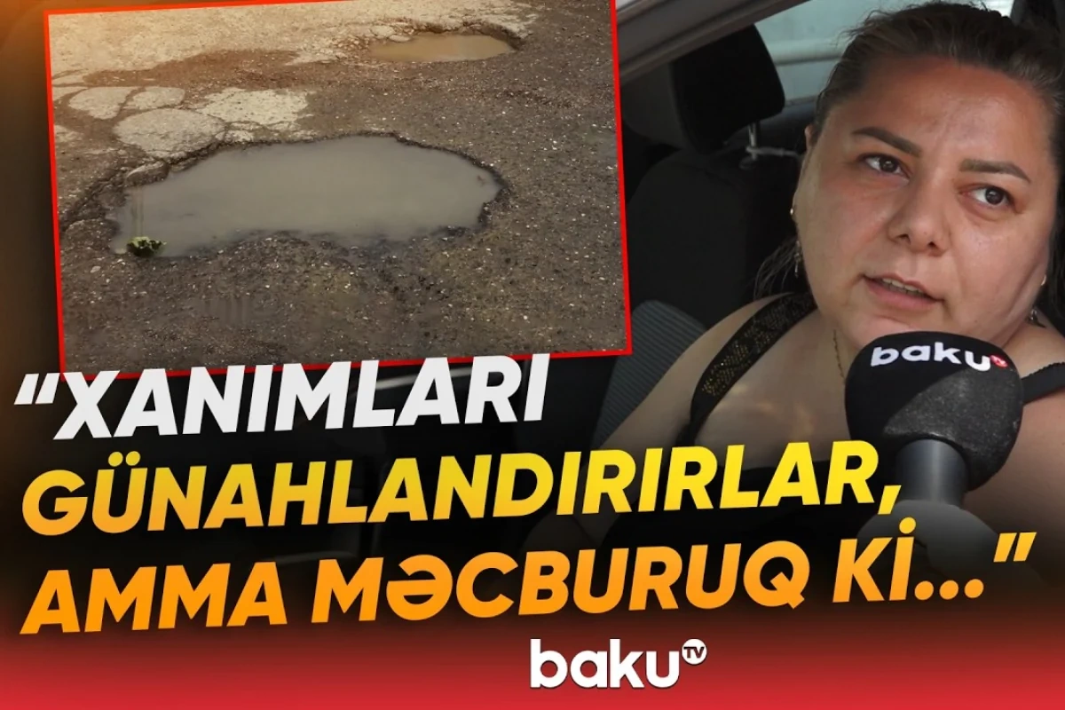 Binəqədidə su xəttində aylardır davam edən nasazlıq: Yol da bərbad hala düşüb