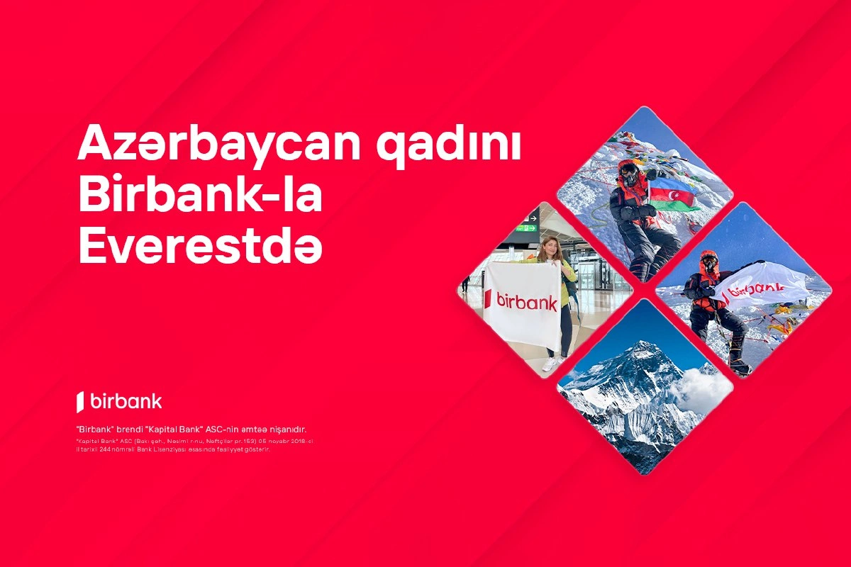 Birbank-ın dəstəyi ilə Vəfa Musayevə bayrağımızı Everest zirvəsinə sancdı