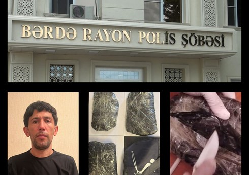 Bərdədə keçmiş məhkumdan 4 kiloqramdan çox narkotik aşkar edilib