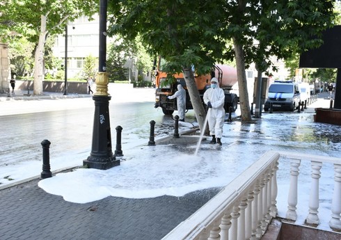 Bu gün Bakının 545 küçəsi yuyulub