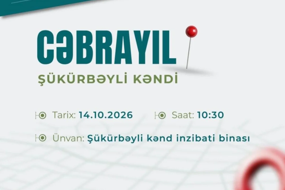 Cəbrayılın Şükürbəyli kəndində əmək yarmarkası olacaq