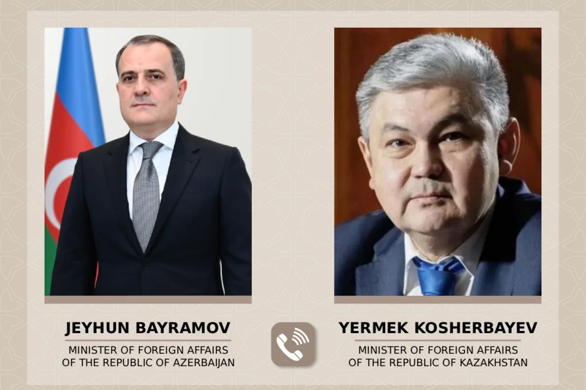Ceyhun Bayramov qazaxıstanlı həmkarı ilə regionda artan gərginliyi müzakirə ediblər