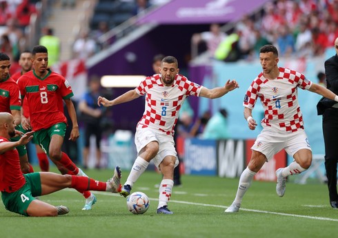 DÇ-2022: Mərakeş - Xorvatiya oyununda ilk hissə başa çatıb