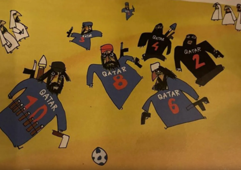 DÇ-2022 ərəfəsində Fransada Qətər millisini terrorçu kimi təsvir edən karikatura dərc olunub