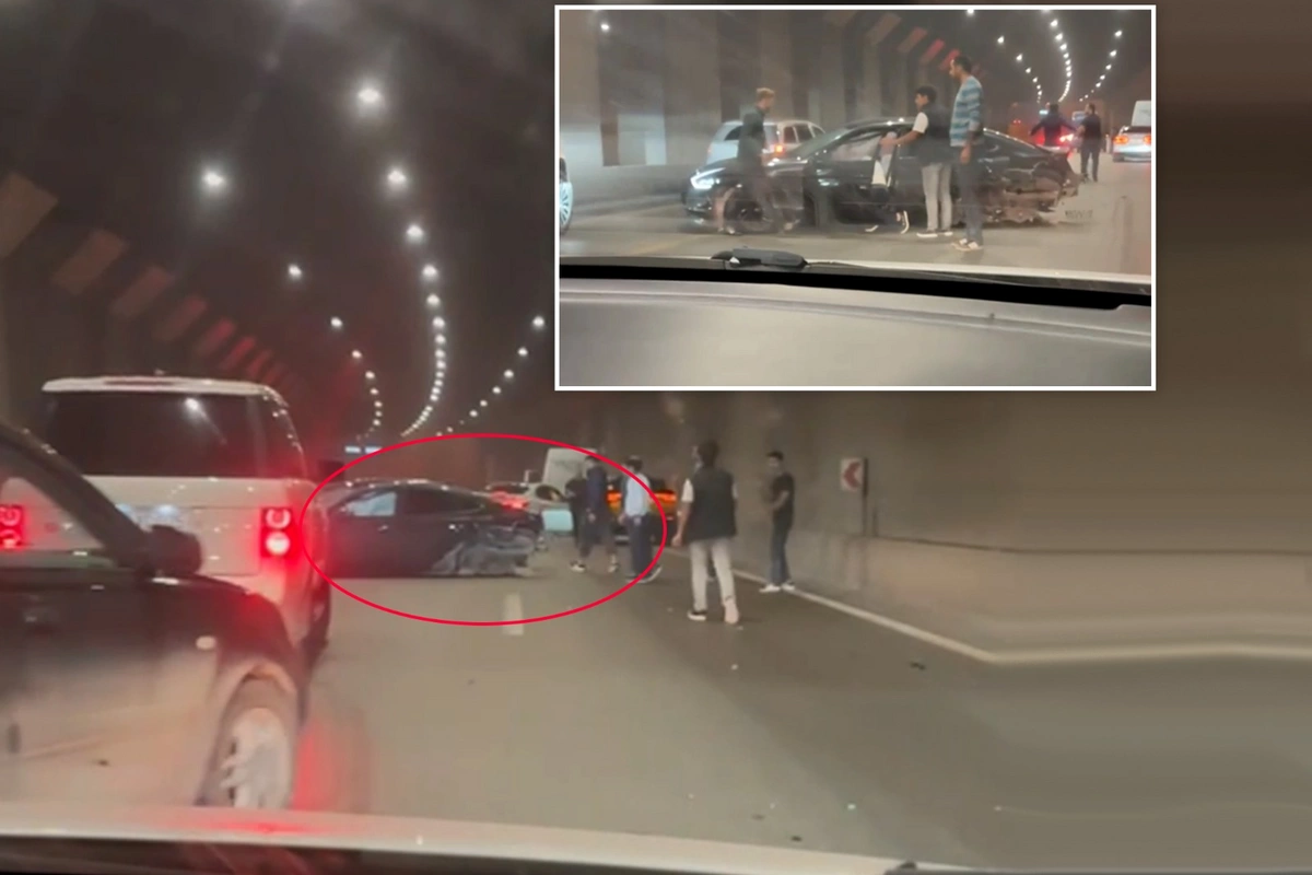 Dərnəgül körpüsündə çox sayda maşın toqquşub