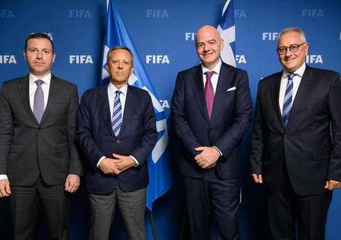 Elxan Məmmədov Yunanıstan Futbol Federasiyasının prezidenti ilə görüşüb