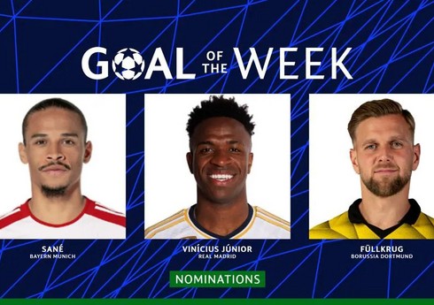 Çempionlar Liqası: Həftənin ən yaxşı qoluna namizədlər açıqlanıb