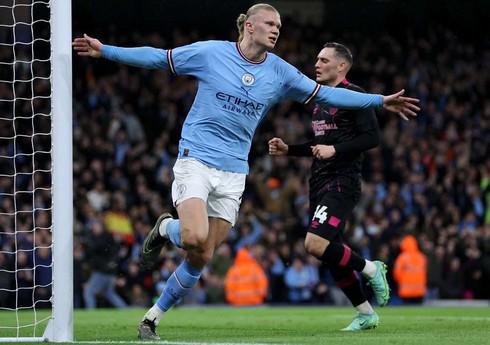 Erlinq Holann Kriştianu Ronaldunun göstəricisini təkrarlayıb