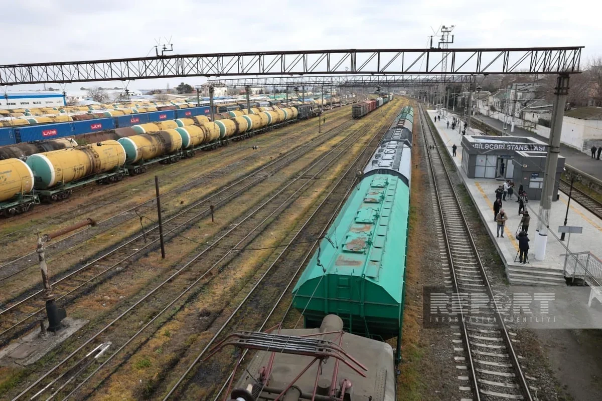 Ermənistana Rusiya buğdası daşıyan yük qatarı Biləcəridən yola düşüb