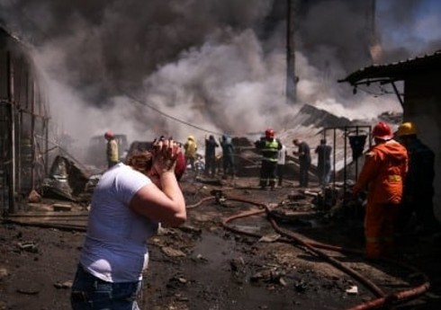 Ermənistanda partlayış olan ərazidə hələ də FHN əməkdaşları növbə çəkir