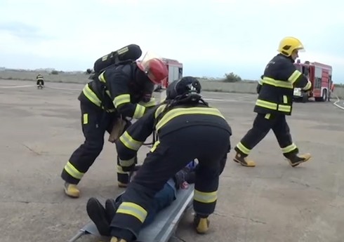 FHN Gəncə Beynəlxalq Hava Limanında taktiki təlim keçirib