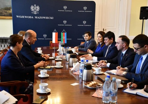 Fuad Muradov Polşanın Xaricilər Ofisinin rəhbəri və qubernatorla görüşüb