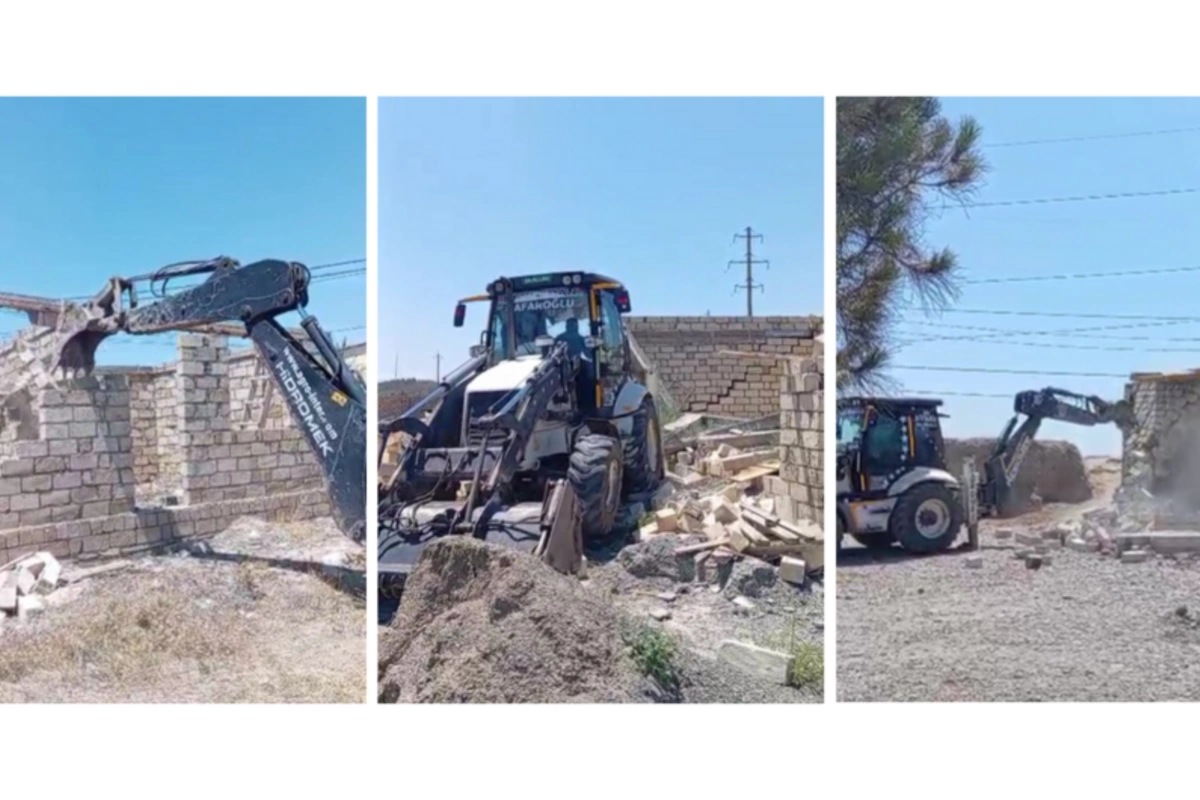 Füzulidə qanunsuz tikililər sökülüb