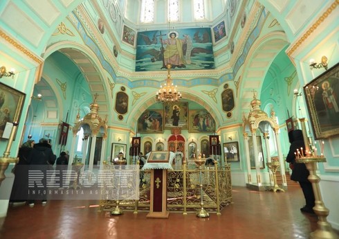 Gəncədə pravoslav xristianlar tərəfindən Milad bayramı qeyd olunub