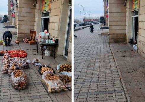 Gəncədə qanunsuz küçə ticarəti ilə bağlı reyd keçirilib