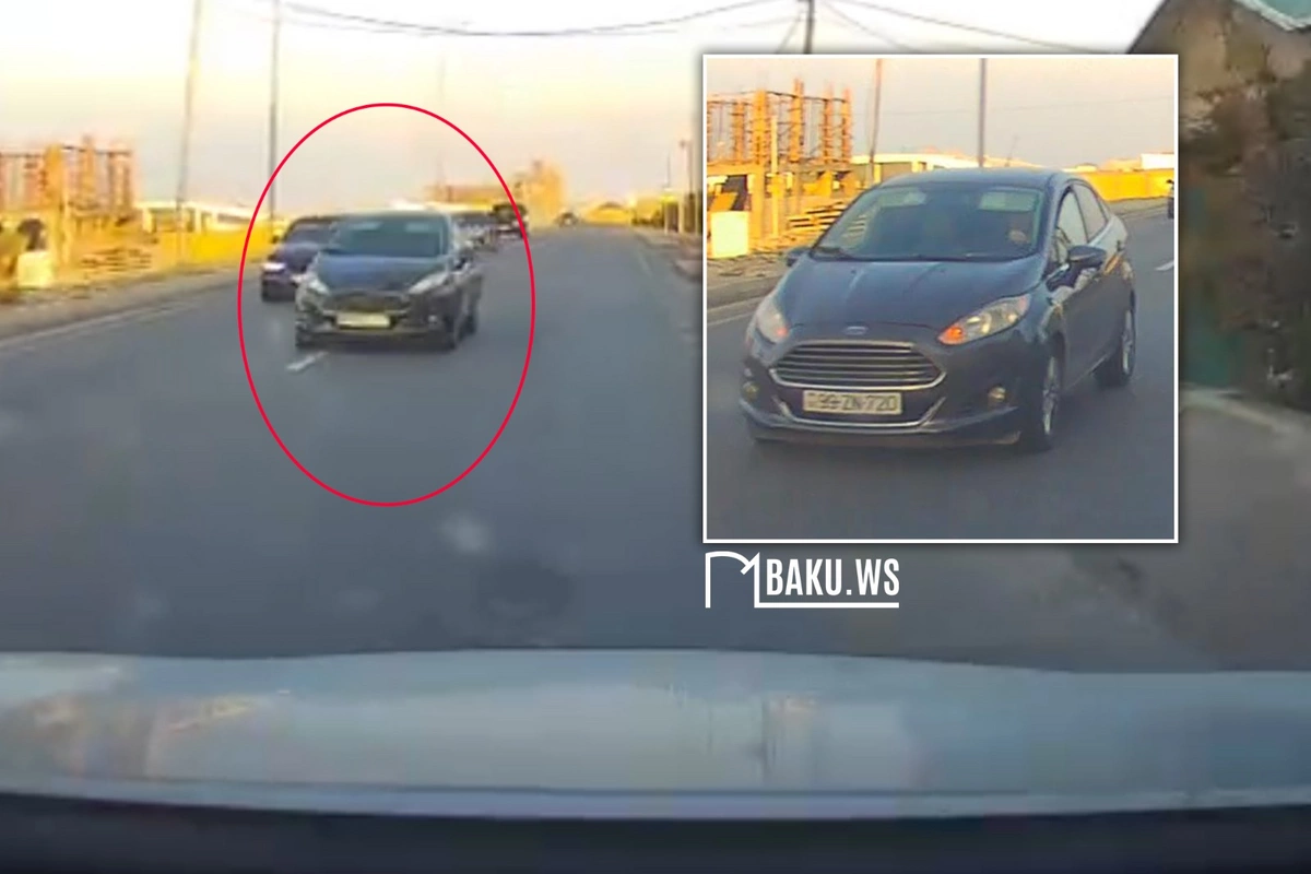 Görədil–Novxanı yolunda sürücüdən təhlükəli manevr