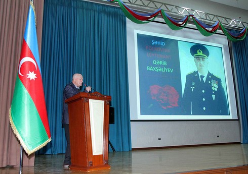 Heydər Əliyev adına Hərbi İnstitutda şəhid zabitin xatirəsi anılıb