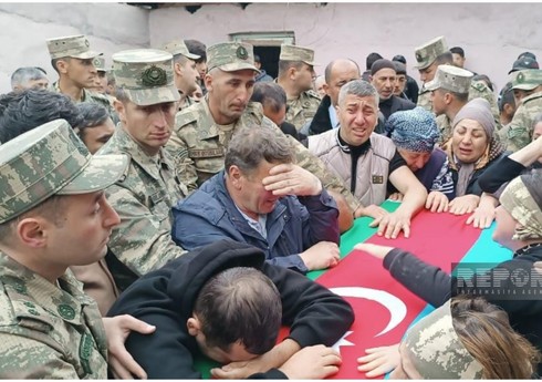 Şəhid Orxan Novruzəlizadə dəfn olunub - VİDEO - YENİLƏNİB-2