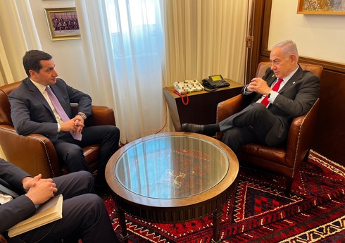 Hikmət Hacıyev Benyamin Netanyahu ilə görüşüb